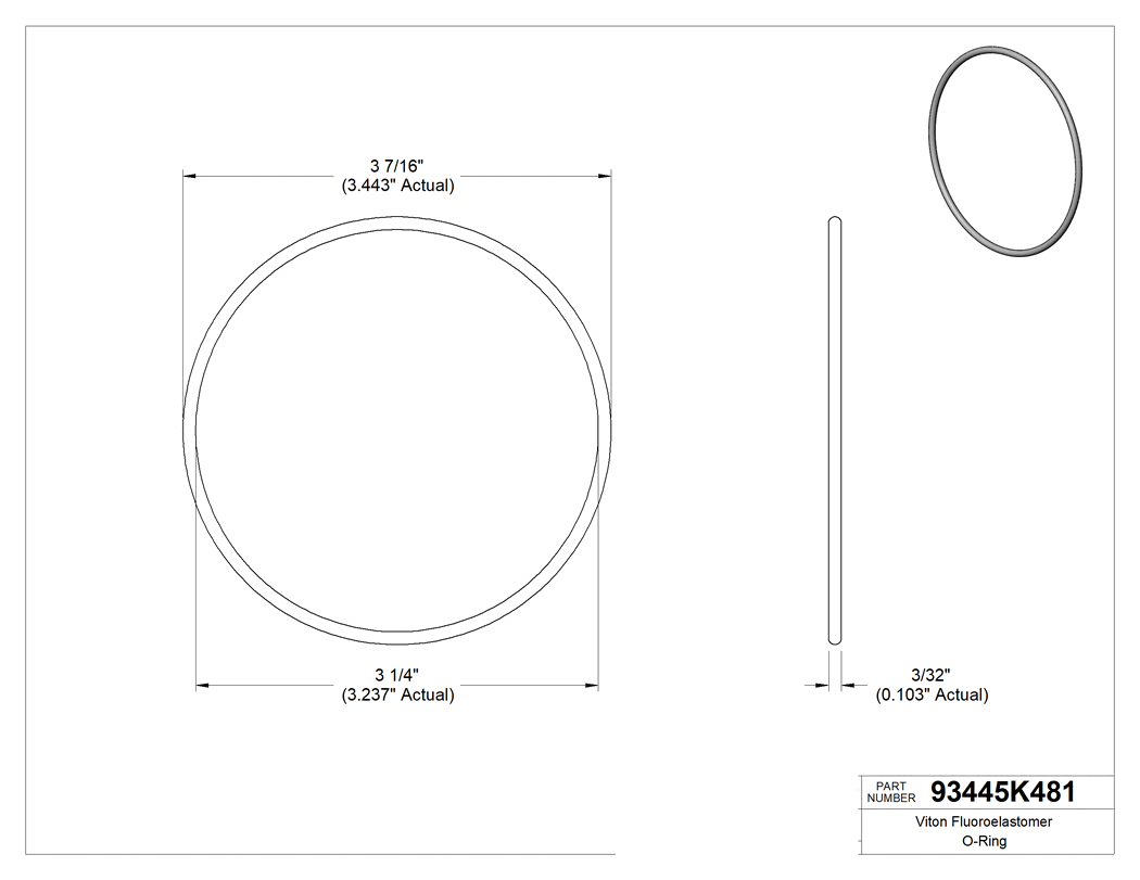 Technical drawing - 93445K481
